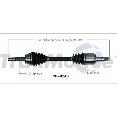 Surtrack Axle Cv Axle Shaft, Ni-8240 NI-8240